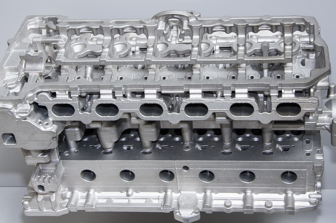 Aluminum billets close-up